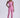 Pantalon taille haute rose